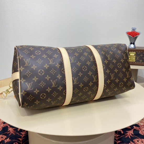 Replica Louis Vuitton Monogram Canvas Keepall Bandoulière 45 M41418