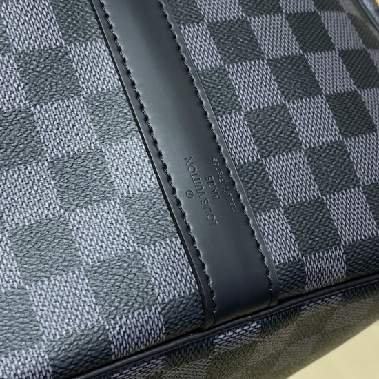 replica l**is V*t*n damier graphite keepall bandoulière 55 n41413