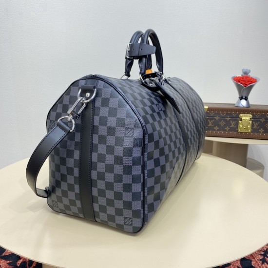 replica l**is V*t*n damier graphite keepall bandoulière 50 n41415