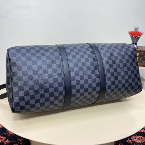 replica l**is V*t*n damier graphite keepall bandoulière 50 n41415