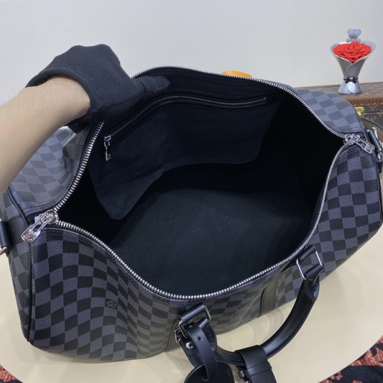 Replica Louis Vuitton Damier Graphite Keepall Bandoulière 50 N41415