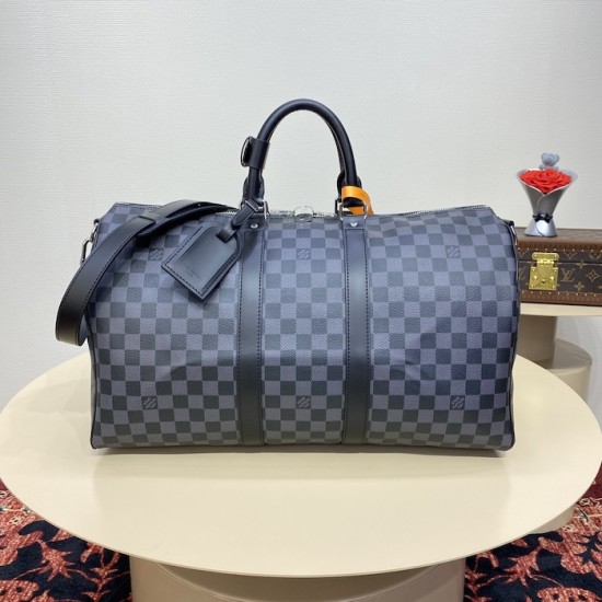 replica l**is V*t*n damier graphite keepall bandoulière 45 n41418