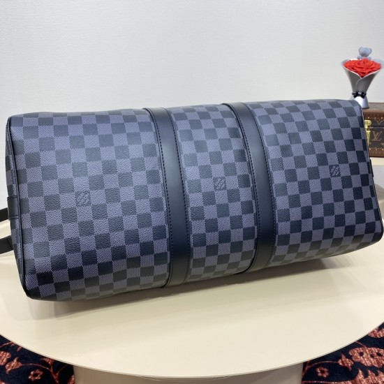 replica l**is V*t*n damier graphite keepall bandoulière 45 n41418