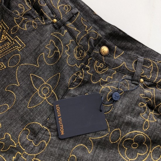 Louis Vuitton Embroidered Denim Pants 1AFX90