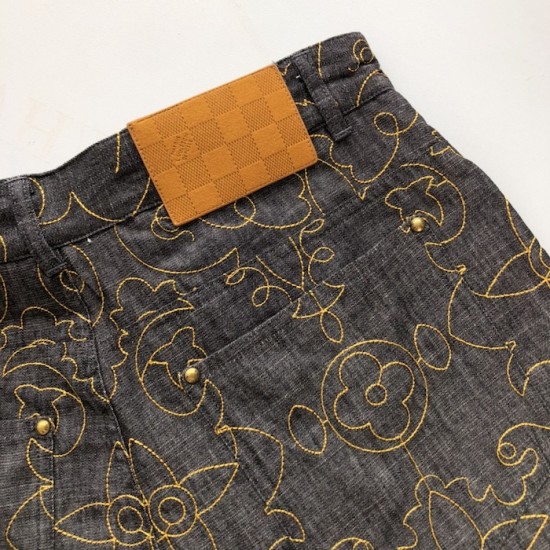 Louis Vuitton Embroidered Denim Pants 1AFX90