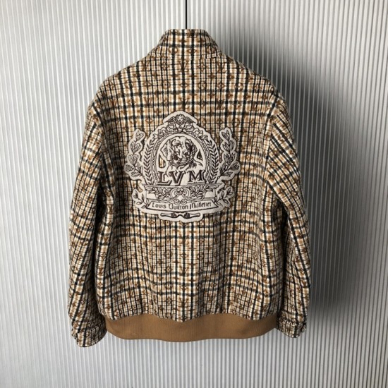 l**is V*t*n monogram wool harrington blouson 1agip7