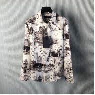 Louis Vuitton Long-Sleeved Silk Shirt 1AGJN5