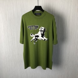 Louis Vuitton Short-Sleeved Cotton Crewneck 1AGJS6