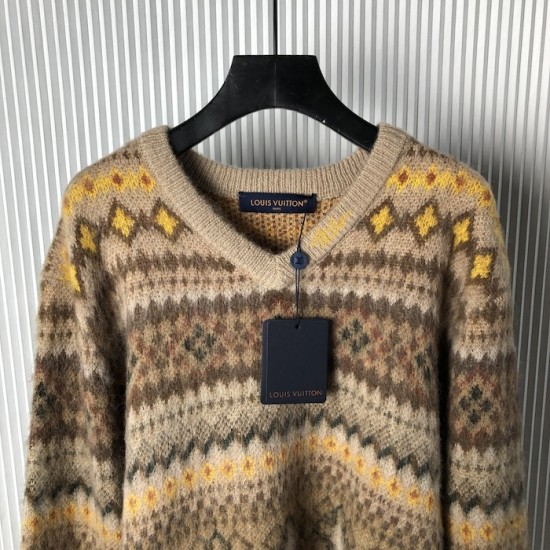 Louis Vuitton Mohair Blend Fair Isle Pullover 1AGJTK