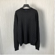 Louis Vuitton Monogram Embellished Wool Evening Crewneck 1AGJU6