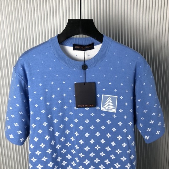 Louis Vuitton Knitted Cotton T-Shirt 1AGJUG