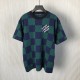 Louis Vuitton Jacquard Damier Short-Sleeved Cotton Crewneck 1AHBCV