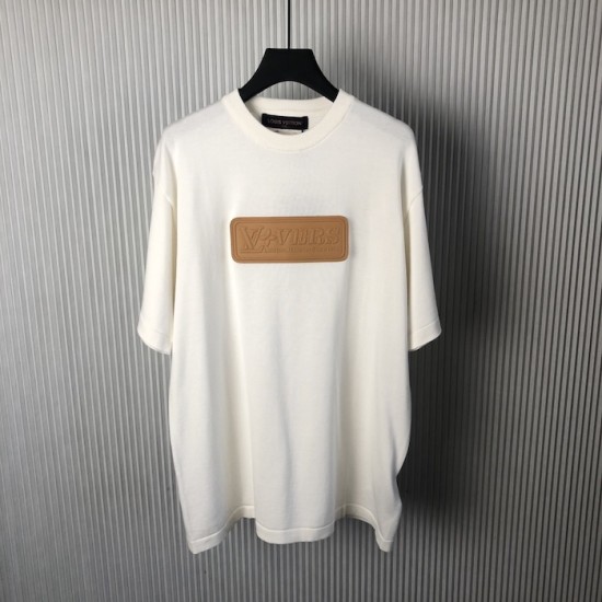 Louis Vuitton VVN Patch Short-Sleeved Cotton Crewneck 1AHCWB