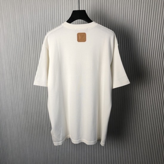 Louis Vuitton VVN Patch Short-Sleeved Cotton Crewneck 1AHCWB