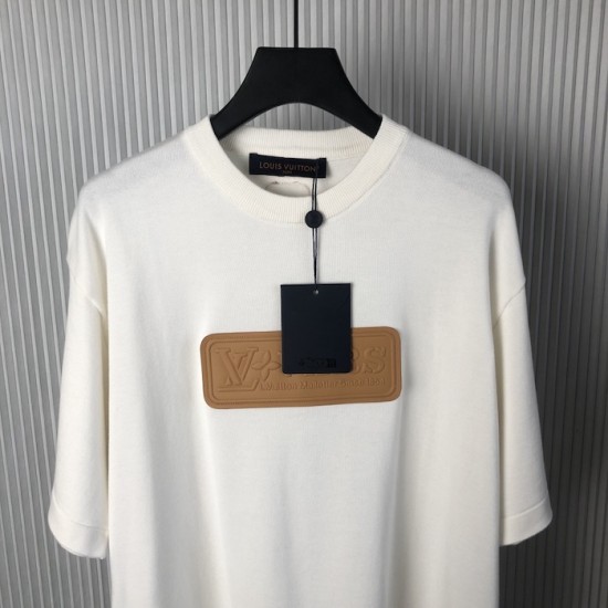 Louis Vuitton VVN Patch Short-Sleeved Cotton Crewneck 1AHCWB