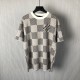 Louis Vuitton Damier Jacquard Short-Sleeved Crewneck 1AHEB7