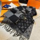 Louis Vuitton muffler NIGO collaboration Escharpe Damier giant wave monogram cashmere