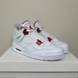 Replica Air Jordan 4 White University red