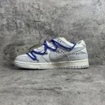 Of White x NIke SB Dunk Low White / Blue