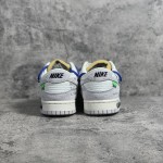 Of White x NIke SB Dunk Low White / Blue