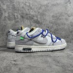 Of White x NIke SB Dunk Low White / Blue