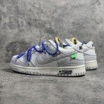 Of White x NIke SB Dunk Low White / Blue