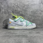 Of White x NIke SB Dunk Low White / Green