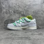 Of White x NIke SB Dunk Low White / Green