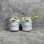 Of White x NIke SB Dunk Low White / Green