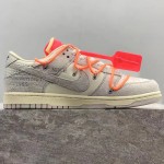 Of White x NIke SB Dunk Low White / Orange