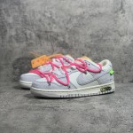 Of White x NIke SB Dunk Low White / Pink