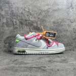 Of White x NIke SB Dunk Low White / Pink