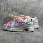 Of White x NIke SB Dunk Low White / Pink