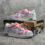 Of White x NIke SB Dunk Low White / Pink