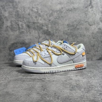 Of White x NIke SB Dunk Low White / Yellow