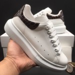 Alexander Mcqueen Oversized Sneaker Croc Skin Brown