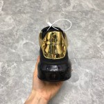 Alexander Mcqueen Oversized Sneaker Mirror Metallic Gold