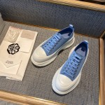 Alexander McQueen Tread Slick Lace up Sneakers Blue