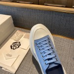 Alexander McQueen Tread Slick Lace up Sneakers Blue