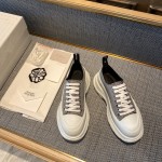 Alexander McQueen Tread Slick Lace up Sneakers White / Check