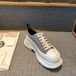 Alexander McQueen Tread Slick Lace up Sneakers White / Check