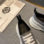 Alexander McQueen Tread Slick Lace up Sneakers White / Check