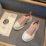 Alexander McQueen Tread Slick Lace up Sneakers Pink