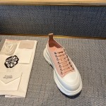 Alexander McQueen Tread Slick Lace up Sneakers Pink