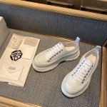 Alexander McQueen Tread Slick Lace up Sneakers White