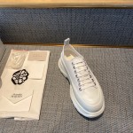 Alexander McQueen Tread Slick Lace up Sneakers White