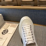 Alexander McQueen Tread Slick Lace up Sneakers White