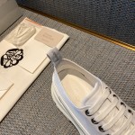 Alexander McQueen Tread Slick Lace up Sneakers White