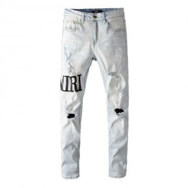 Amiri Embroidered AMIRI Jean Light Indigo