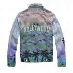 Amiri Airbrush Hollywood Trucker Jacket Blue